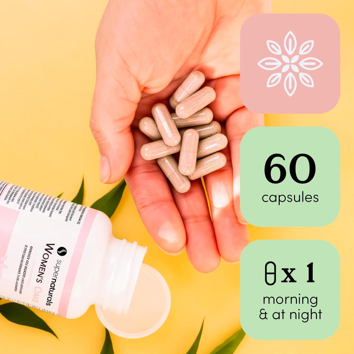 Super Naturals Health, Multivitamínico para Mujeres, Complemento de Defensa Inmunológica, Cápsulas Veganas - 60 Cápsulas