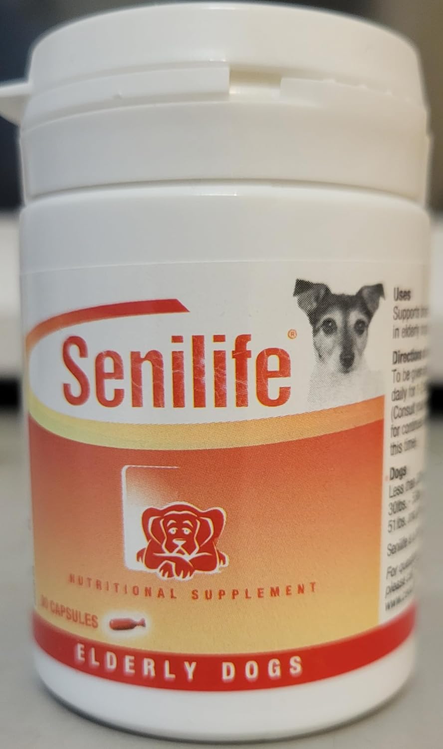 Senilife Cognitive Support Capsules for Senior Dogs, 30 capsules