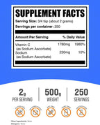 Sodium Ascorbate Powder – Buffered Vitamin C (500 g)