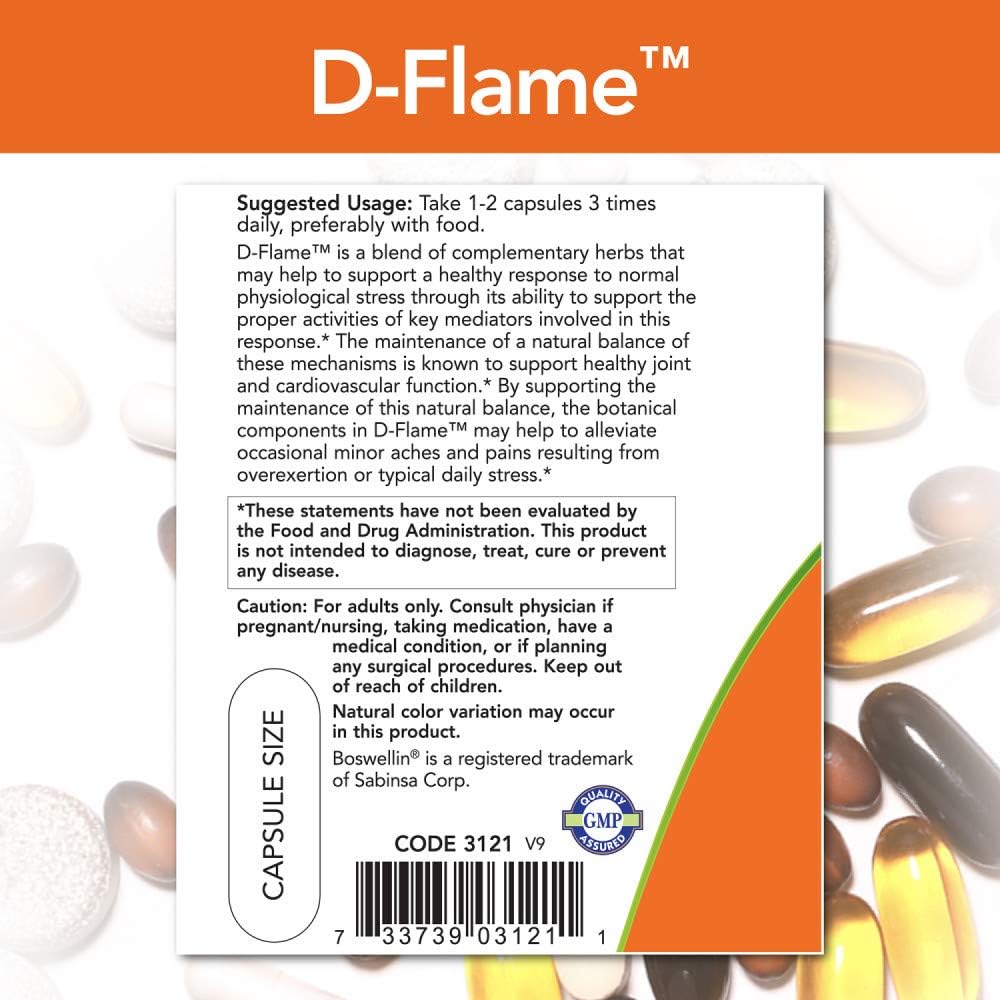 NOW Foods D-Flame, 90 Vegetable Capsule
