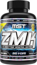 MST ZMK Nighttime, Complejo Mineral Nocturno con Zinc, Magnesio y P-5-P B6, 240 Cápsulas