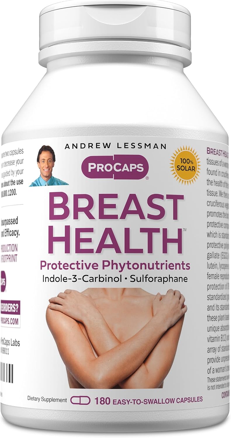 ANDREW LESSMAN Breast Health 180 Cápsulas – Apoyo Natural para la Salud Mamaria
