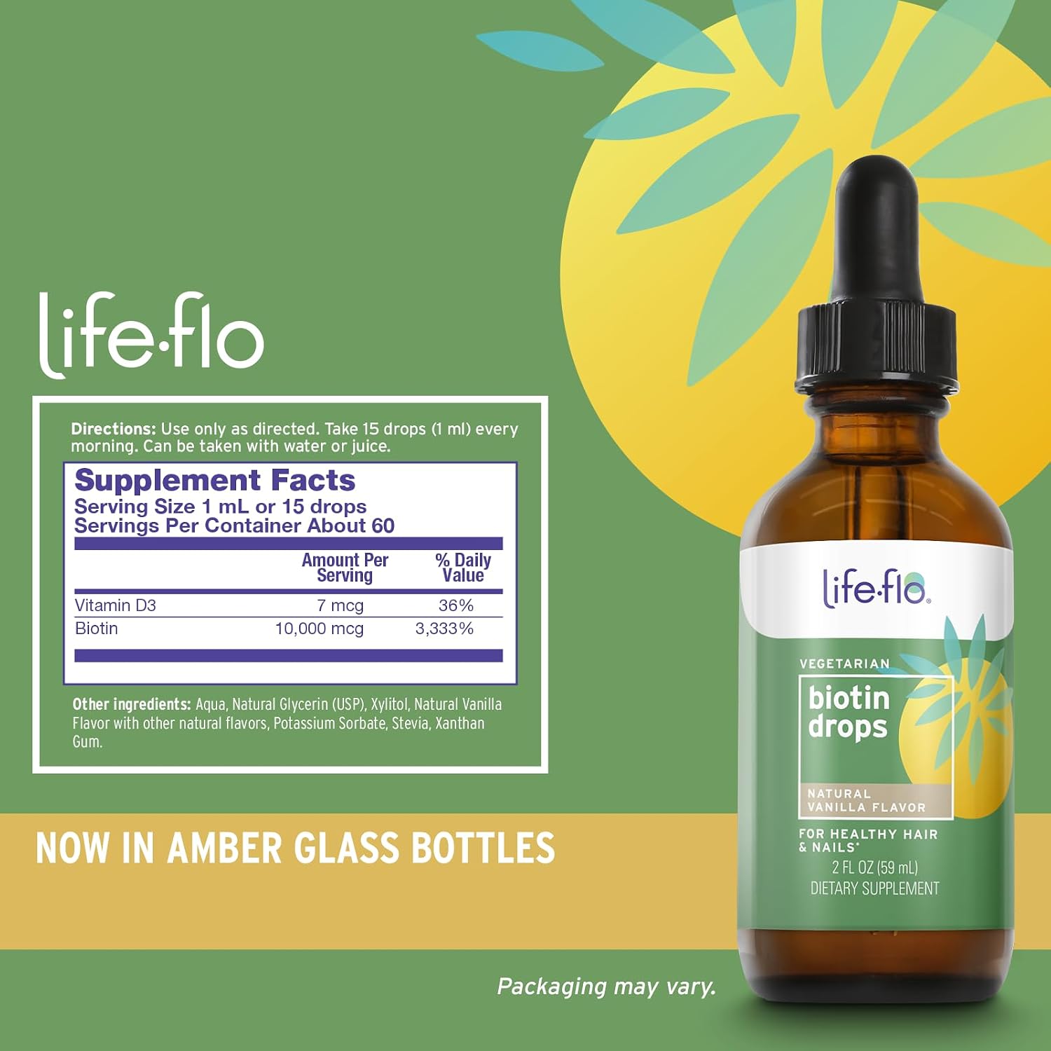 Life-Flo Biotina 10000mcg Gotas con Vitamina D3