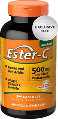 American Health Ester-C con Bioflavonoides Cítricos - 500 mg, 300 Cápsulas (150 dosis)
