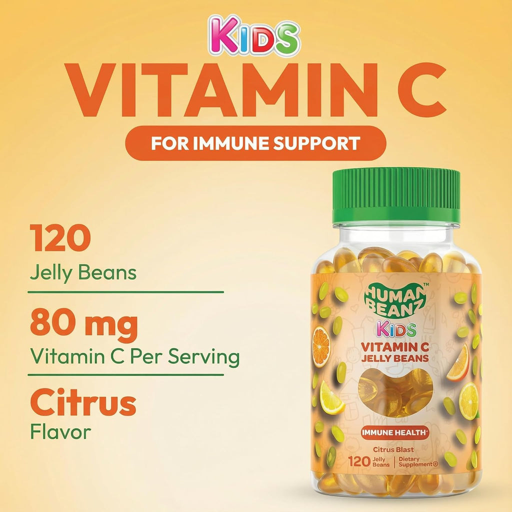 Human Beanz Vitamin C Jelly Bean Gummies para Niños