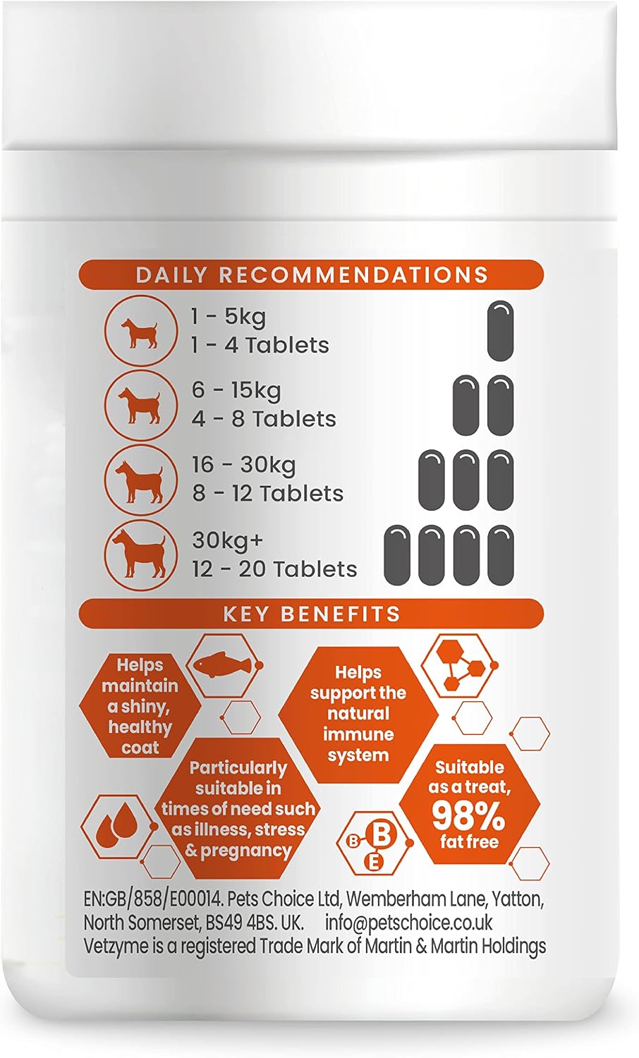 Vetzyme Conditioning Tablets 240 Comprimidos