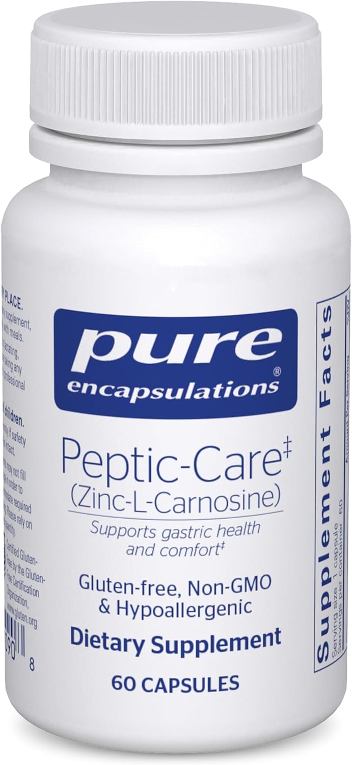 Pure Encapsulations Peptic-Care - Zinc-L-Carnosina - 60 Cápsulas
