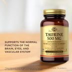 Solgar, Taurina 500 mg Cápsulas Vegetales, 100 Unidades