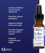 QNL D3 Oro - Gotas Líquidas de Vitamina D3 - 0.43 fl oz
