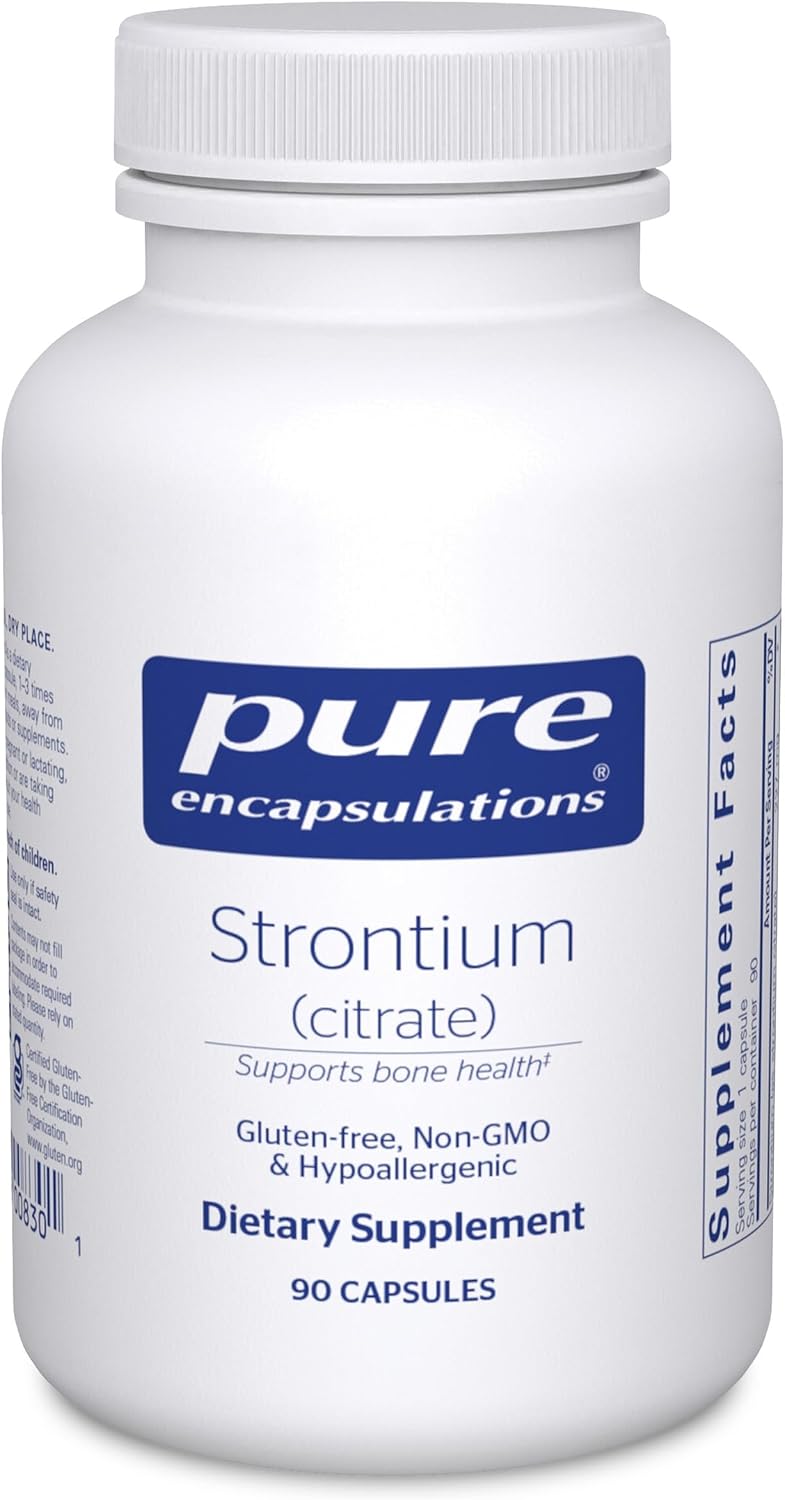 Pure Encapsulations Estroncio (Citrato) | Suplemento alimenticio hipoalergénico | 90 Cápsulas