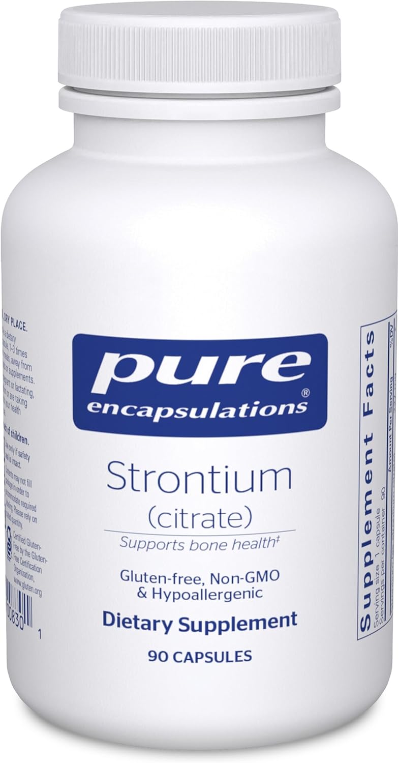 Pure Encapsulations Strontium (Citrate) | Hipollagergenic Supplement for Bone Health | 180 Capsules