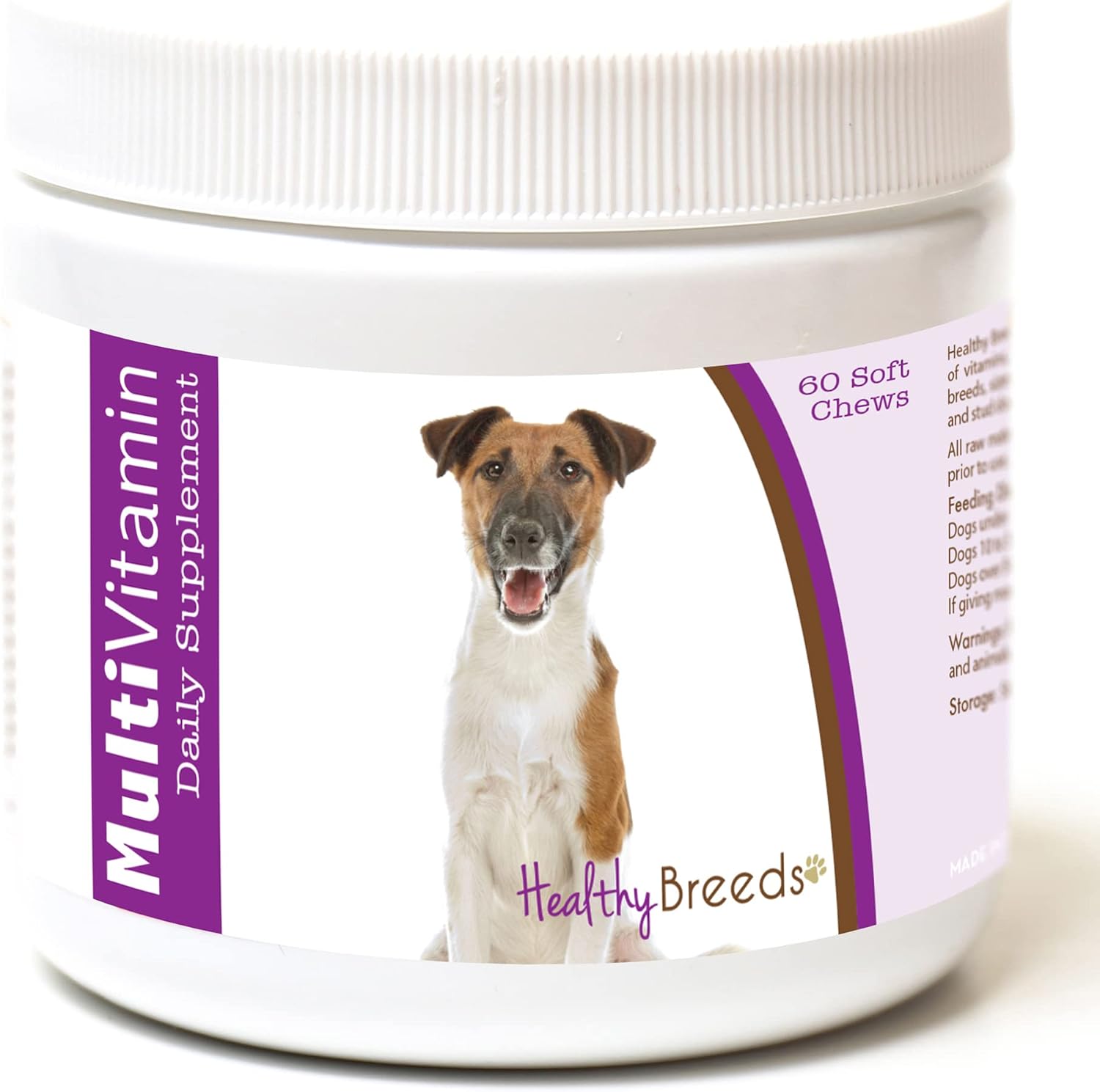 Healthy Breeds Smooth Fox Terrier Multivitamínico en Snacks Blandos, 60 unidades