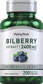 Piping Rock Extracto de Arándano Negro, 2400 mg por Ración, 200 Cápsulas Vegetarianas