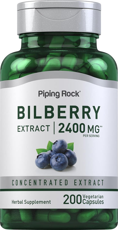Piping Rock Extracto de Arándano Negro, 2400 mg por Ración, 200 Cápsulas Vegetarianas – Image 1