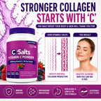 C-Salts Polvo de Vitamina C Buffered - Orgánico, Sabor Frutos Rojos, 84 Raciones, 227g