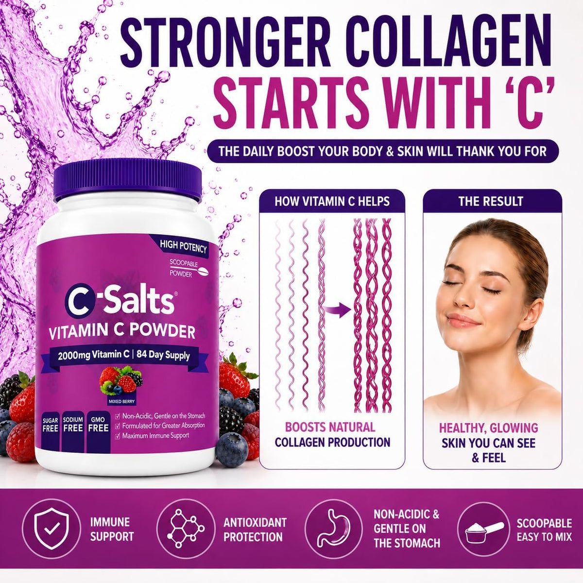 C-Salts Vitamina C Tamponada en Polvo - – Ingredientes: Busca productos sin aditivos, orgánicos y veganos si es tu – Image 8