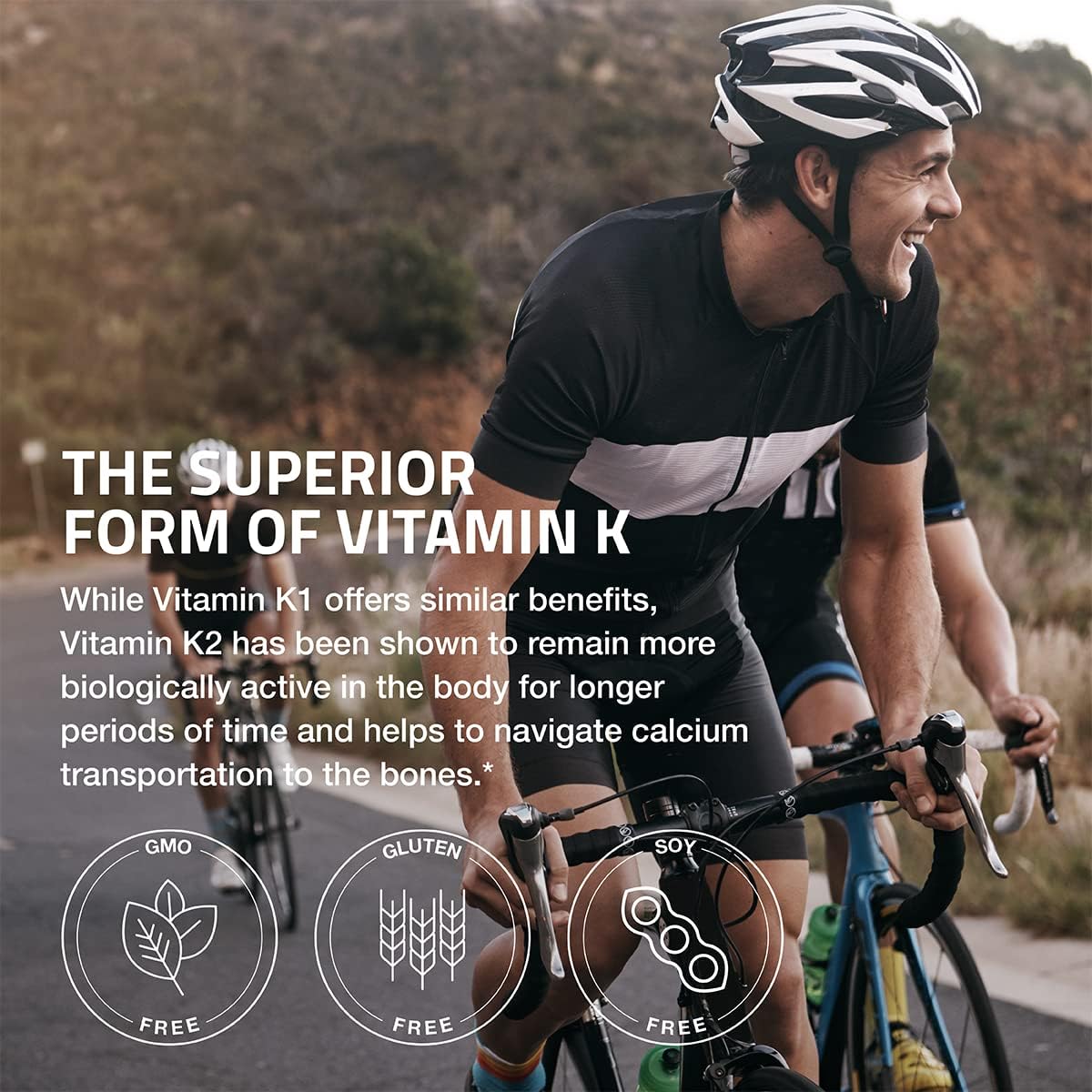 Bronson Vitamina K2 MK-7 Menaquinona 100 mcg, 120 Cápsulas - No-GMO