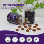 Wins Town Hips & Butt Enhancement Gummies, Veganas, 60 Ct | Multivitamínico para Mujeres, Apoya el Tono de los Glúteos
