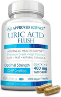 Approved Science Uric Acid Flush – Complemento con Cereza Ácida, Cúrcuma y Cardo Mariano – 60 Cápsulas Veganas