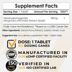 Nootropics Depot Tetrahydromagnolol Quick Dissolve Tablets – 20 mg, 60 comprimidos