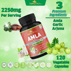 Cápsulas de Amla Orgánico 2250mg con Arjuna y Ajo | Cona Nature