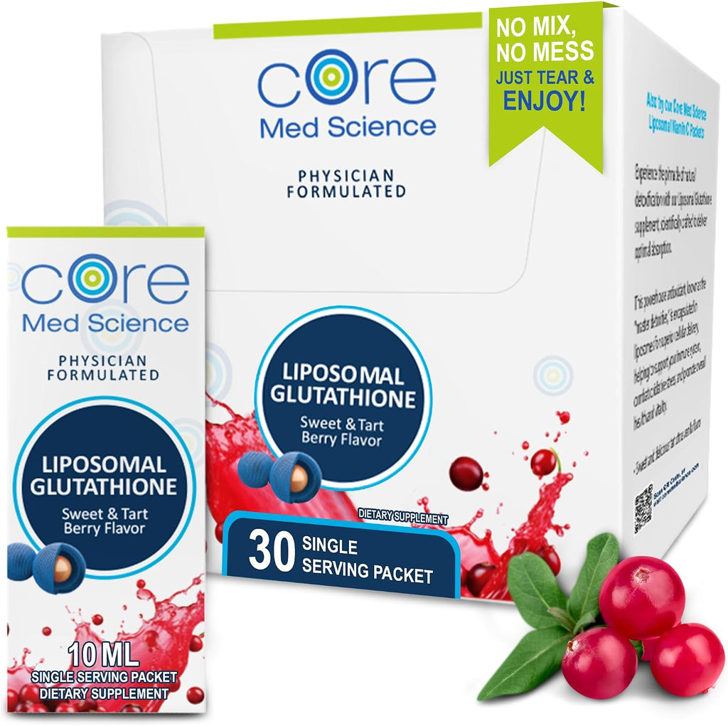 Core Med Science Liposomal Glutathione - 500 mg, 118 ml - Antioxidant Food Supplement