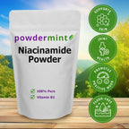 Niacinamida en Polvo (Vitamina B3) 100% Pura - 500 mg Sin Enrojecimiento (498 g)