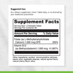 DAVINCI Labs Active Folate B12 Chewable - 60 Comprimidos Masticables