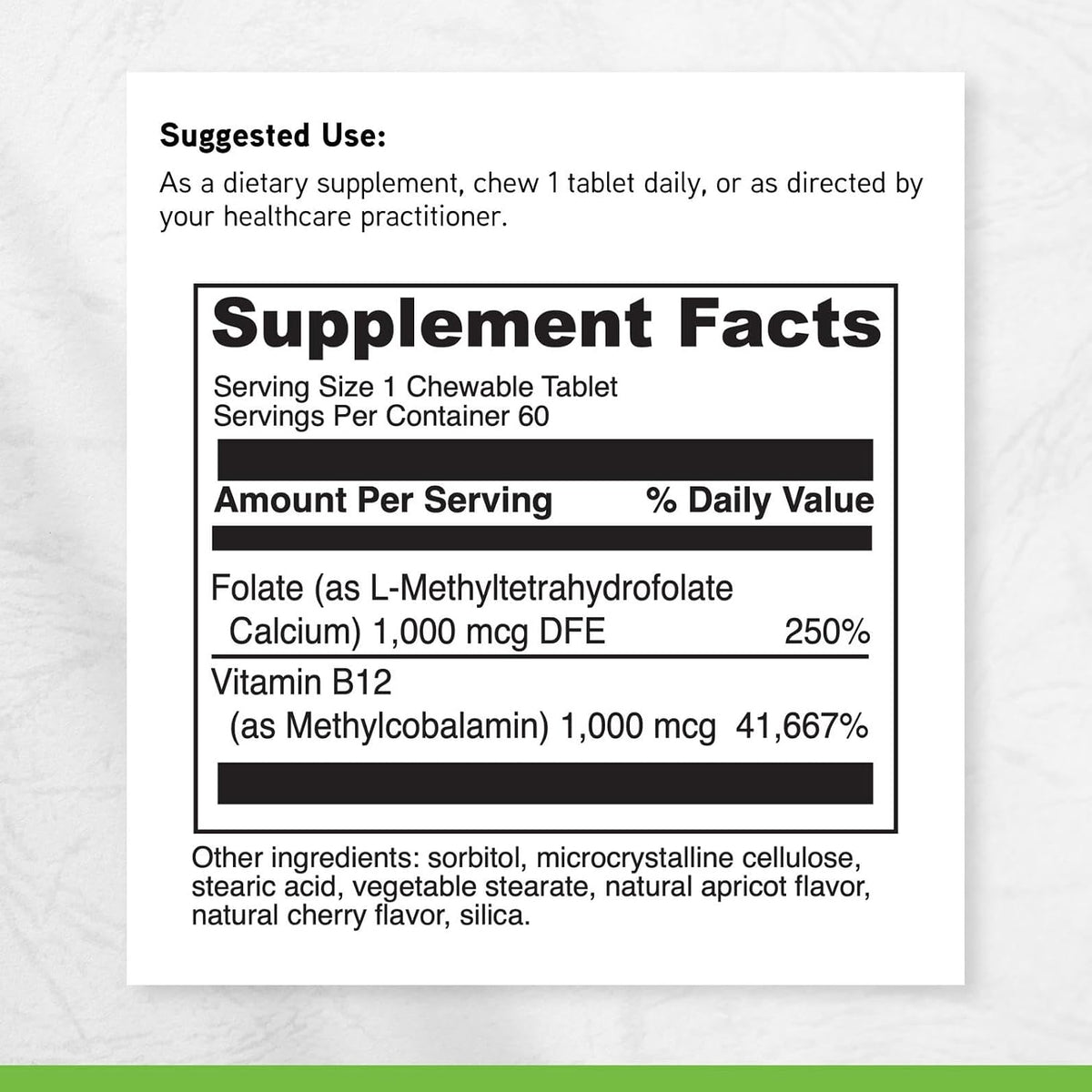 DAVINCI Labs Active Folate B12 Chewable - 60 – Personas con dietas vegetarianas o veganas: La vitamina B12 se – Image 6