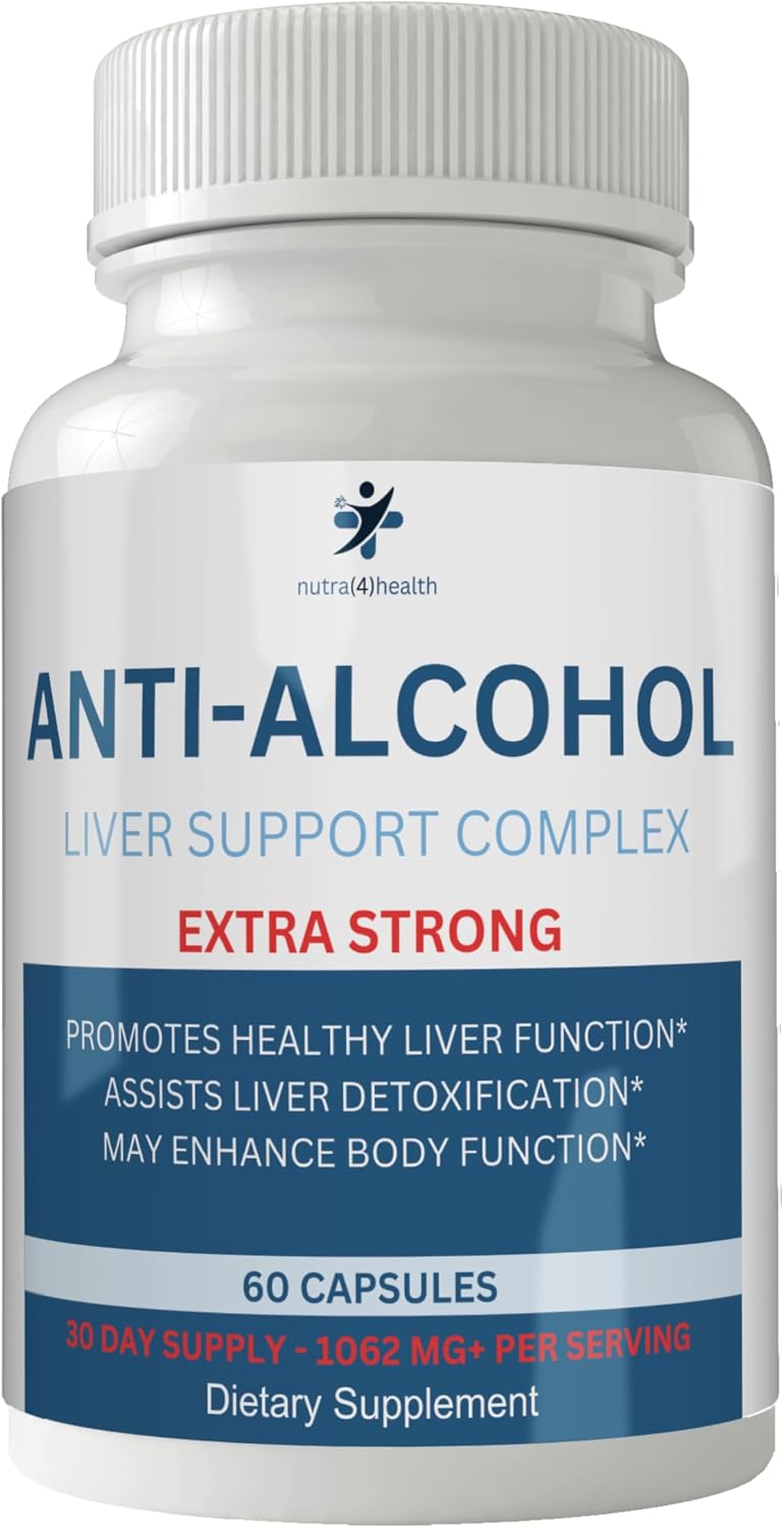 Suplemento Anti Alcohol Craving, Complejo Anti-Alcohol, 60 Cápsulas para Reducir Antojos