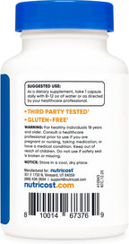 Nutricost Benfotiamina 300mg, 90 Cápsulas - Vitamina B1 Liposoluble Sin Gluten, No GMO, Vegetariano