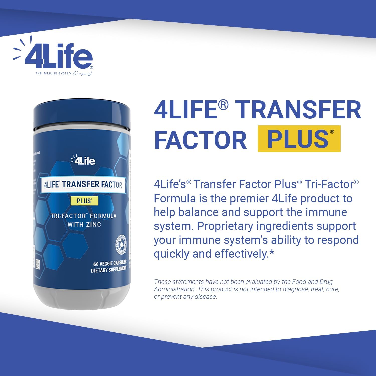 4Life Transfer Factor Plus Zinc – Apoyo Inmunológico con Hongos, 60 Cápsulas