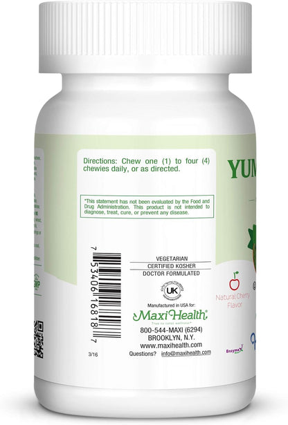 Maxi Health Vitamina C Masticable con Zinc - 180 Comprimidos Sabor Cereza - Kosher – Image 3