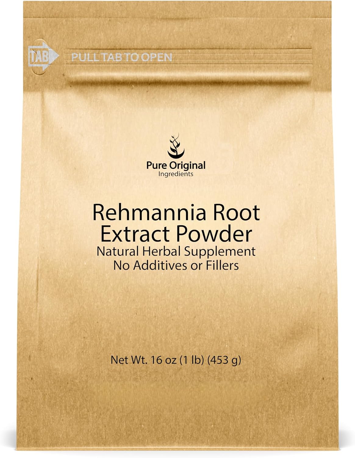 PURE ORIGINAL INGREDIENTS Extracto de Raíz de Rehmannia en Polvo (454 g) - No Transgénico, Suplemento Herbario Tradicional