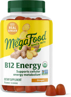 MegaFood Vitamina B12 Energy Gummies - Vegano - Con Metil B12 - Jengibre - 70 Gominolas