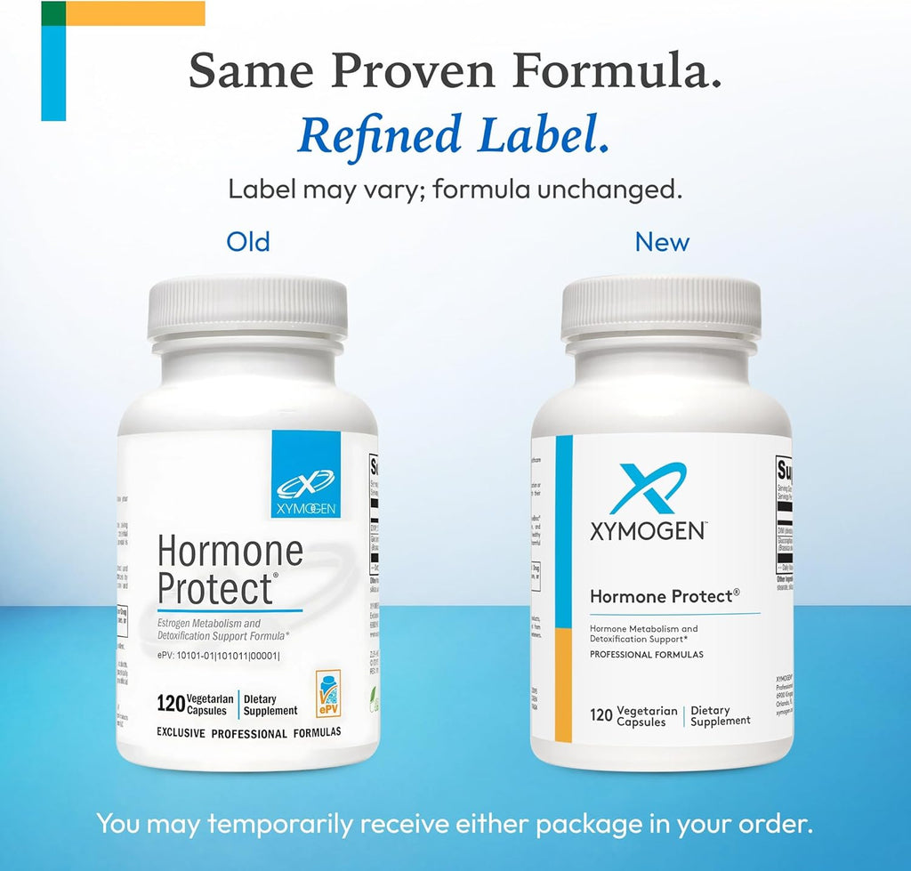 XYMOGEN Hormone Protect - DIM y Extracto de Brócoli - Apoyo Metabolismo Estrógenos - 120 Cápsulas
