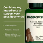 Standard Process Canine Adrenal Support - Suplemento Adrenal para Perros - 100 g
