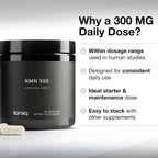 Toniiq Stabilized NMN Capsules - 300mg - 98% Pureza - 60 Cápsulas