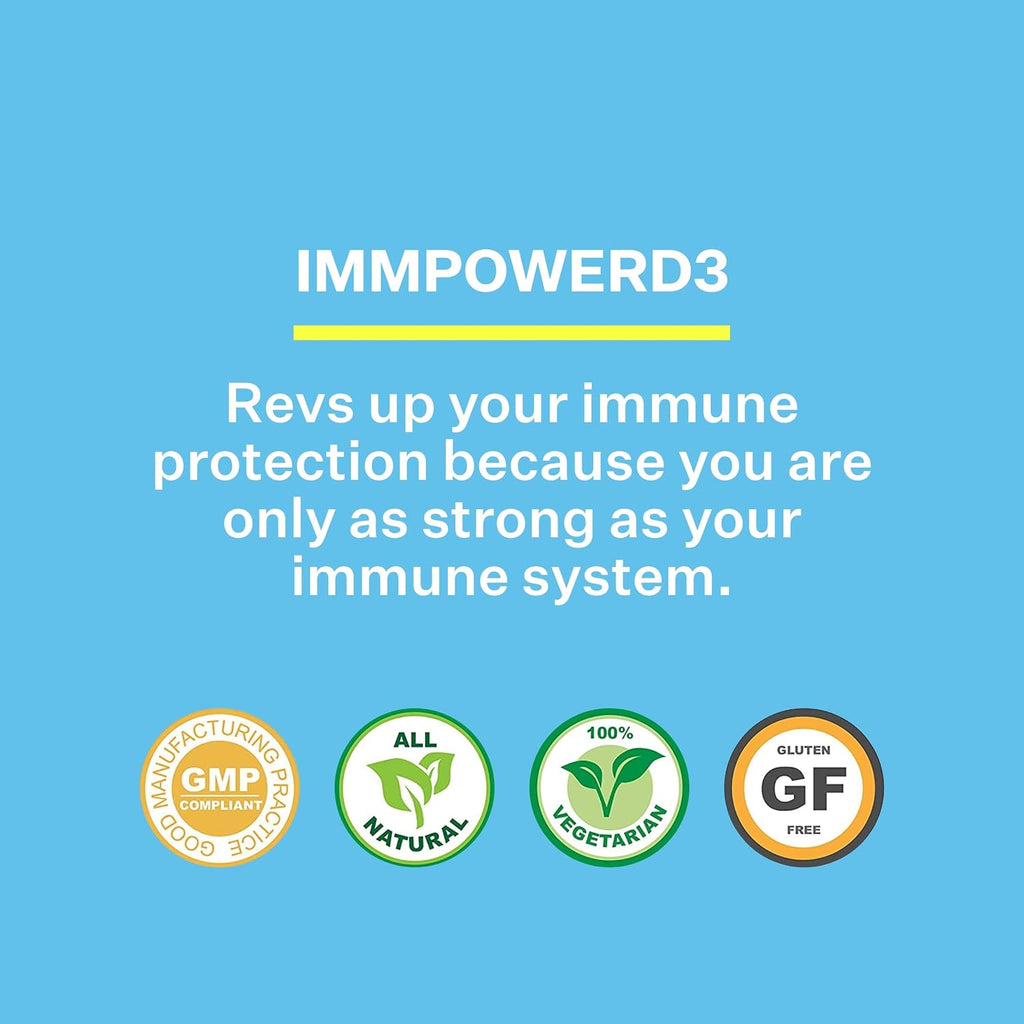 American BioSciences ImmpowerD3 AHCC + Vitamina D3, 30 Cápsulas