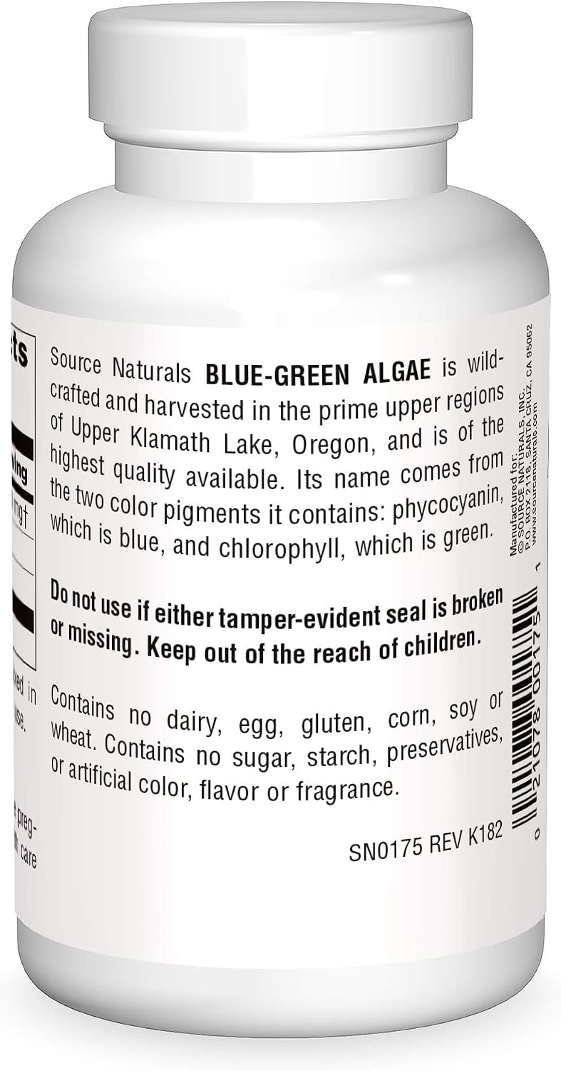 Source Naturals Blue-Green Algae, from Klamath Lake - 113 g en polvo