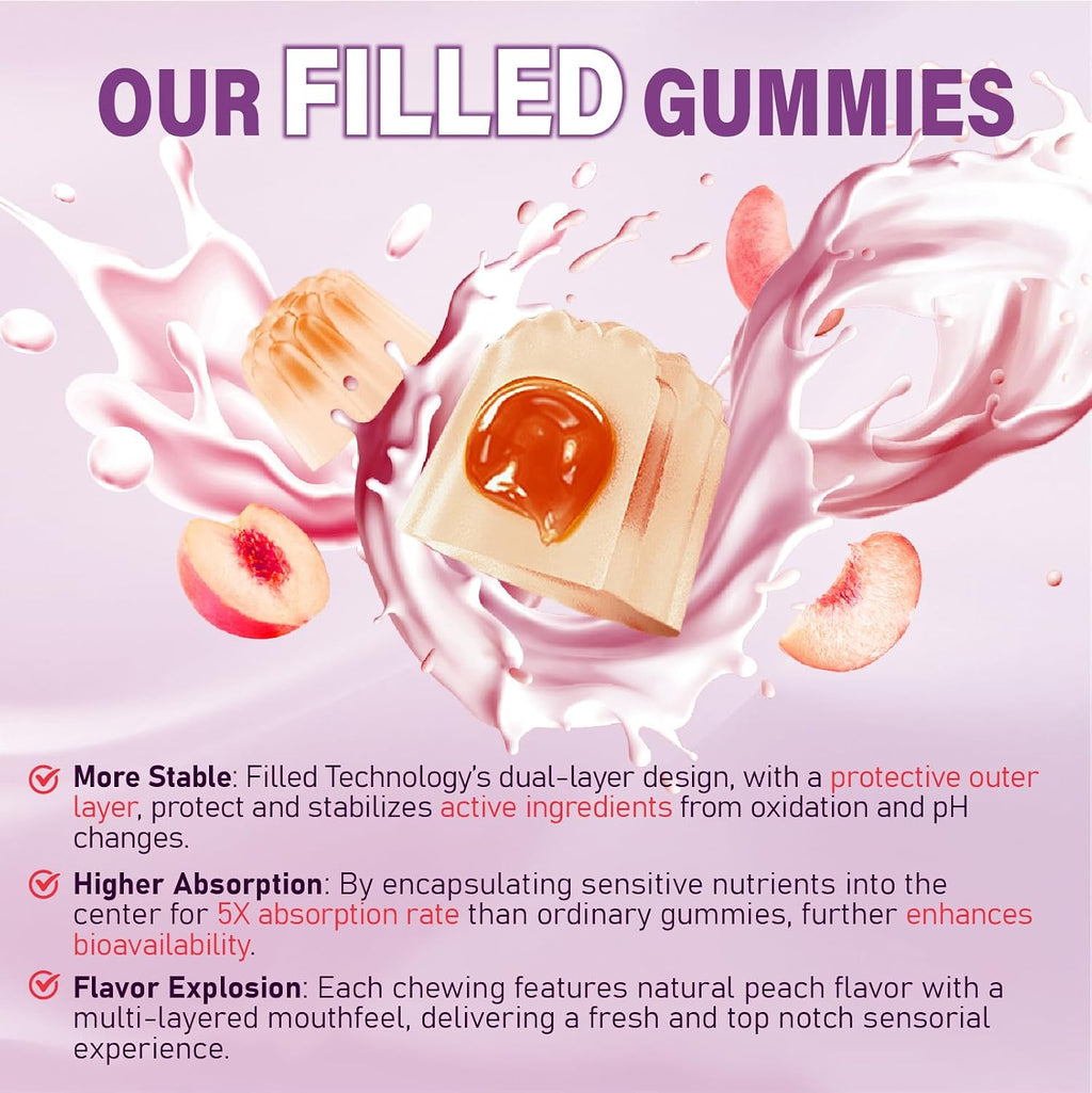 Gominolas Multivitamínicas para Mujeres 50+ con Omega 3, Coenzima Q10, Hierro, Calcio - Pack de 2