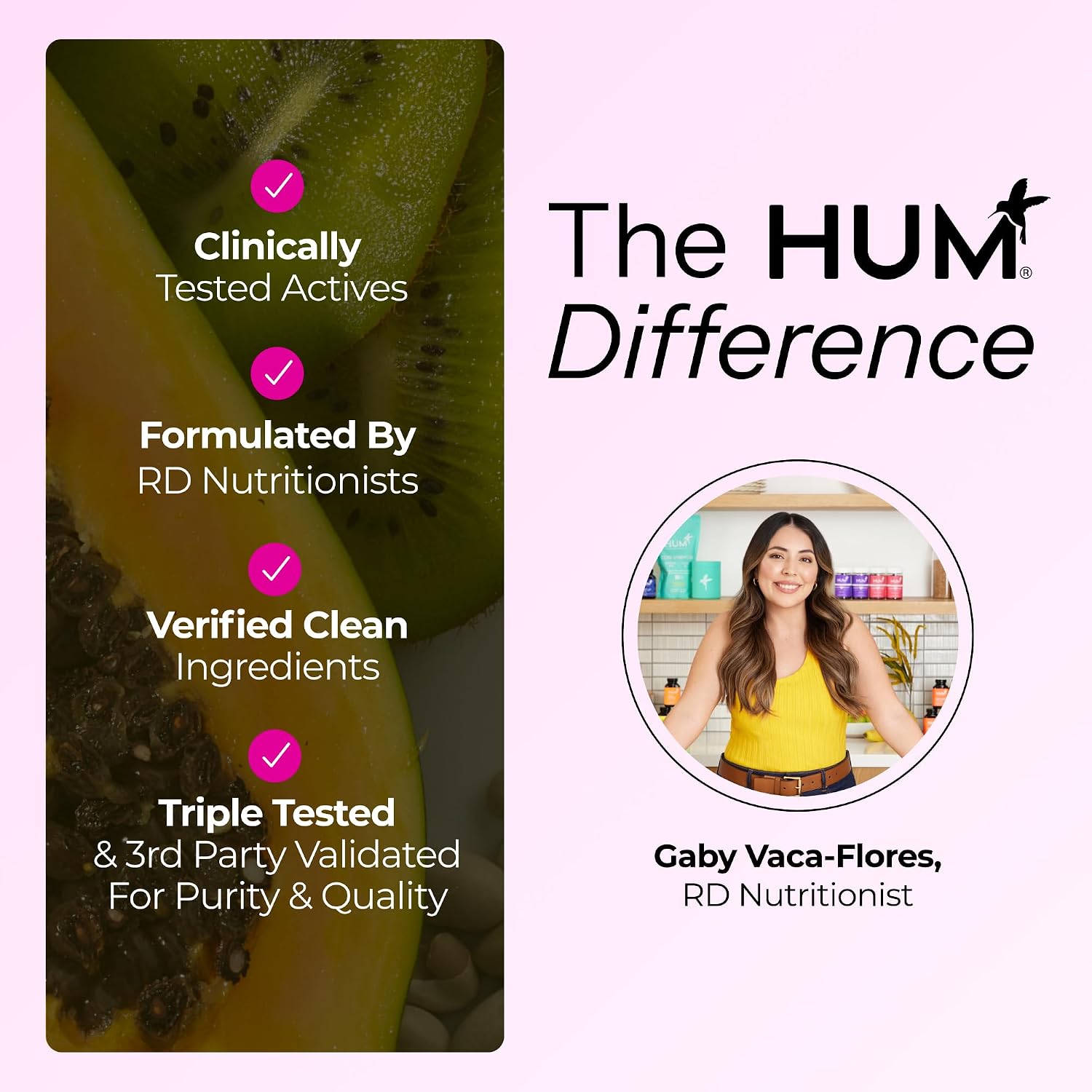 HUM Hair Strong - Suplemento para el Cabello con Biotina, Zinc y Vitaminas B12, 30 Cápsulas Veganas