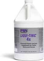 PRN Pharmacal Liqui-Tinic 4X - Iron and Vitamin B Supplement for Cattle and Horses - Liver Flavor - 1 Gallon (3.78 L)