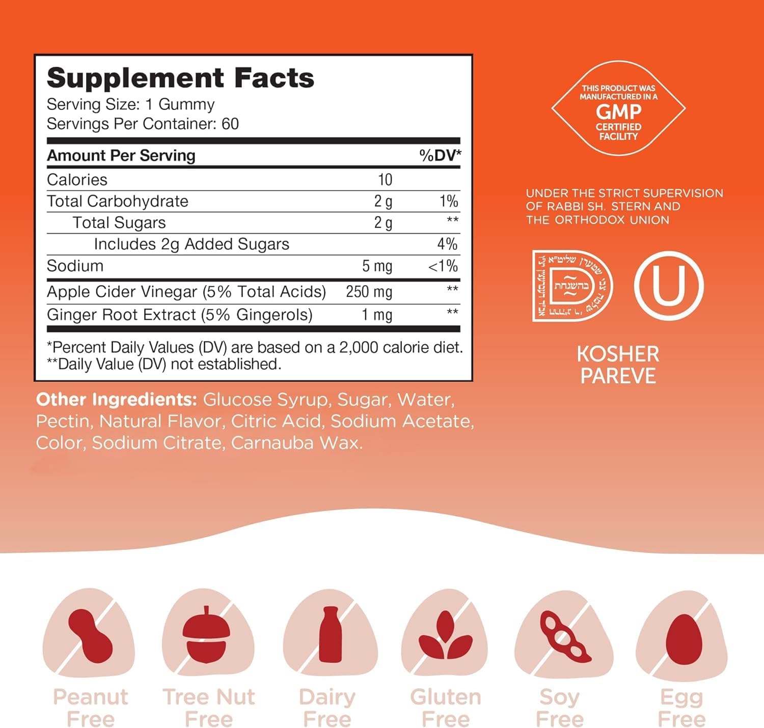 Zahler Chapter Six Apple Cider Vinegar Gummies, Apple, 60 Gummies