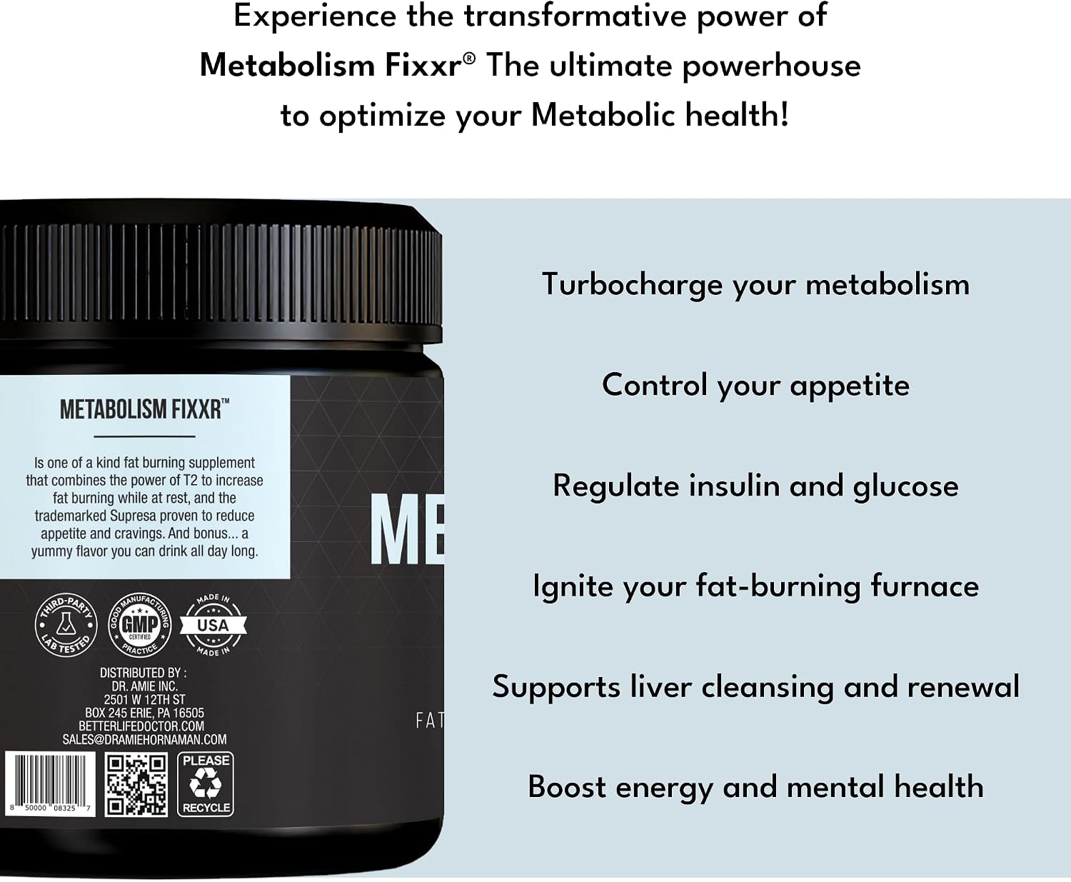 Metabolism Support by Dr. Amie | Sabor Orange Crush | 30 Servicios