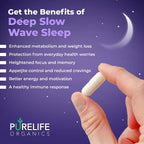 PureLife Organics Pure Sleep - Suplemento para el Sueño Profundo - 30 Días - 120 Cápsulas Veganas y Sin Gluten - Formulado por Médico