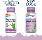 SOLARAY Asparagus 175 mg - Extracto de Raíz de Espárrago - 60 Cápsulas Veganas