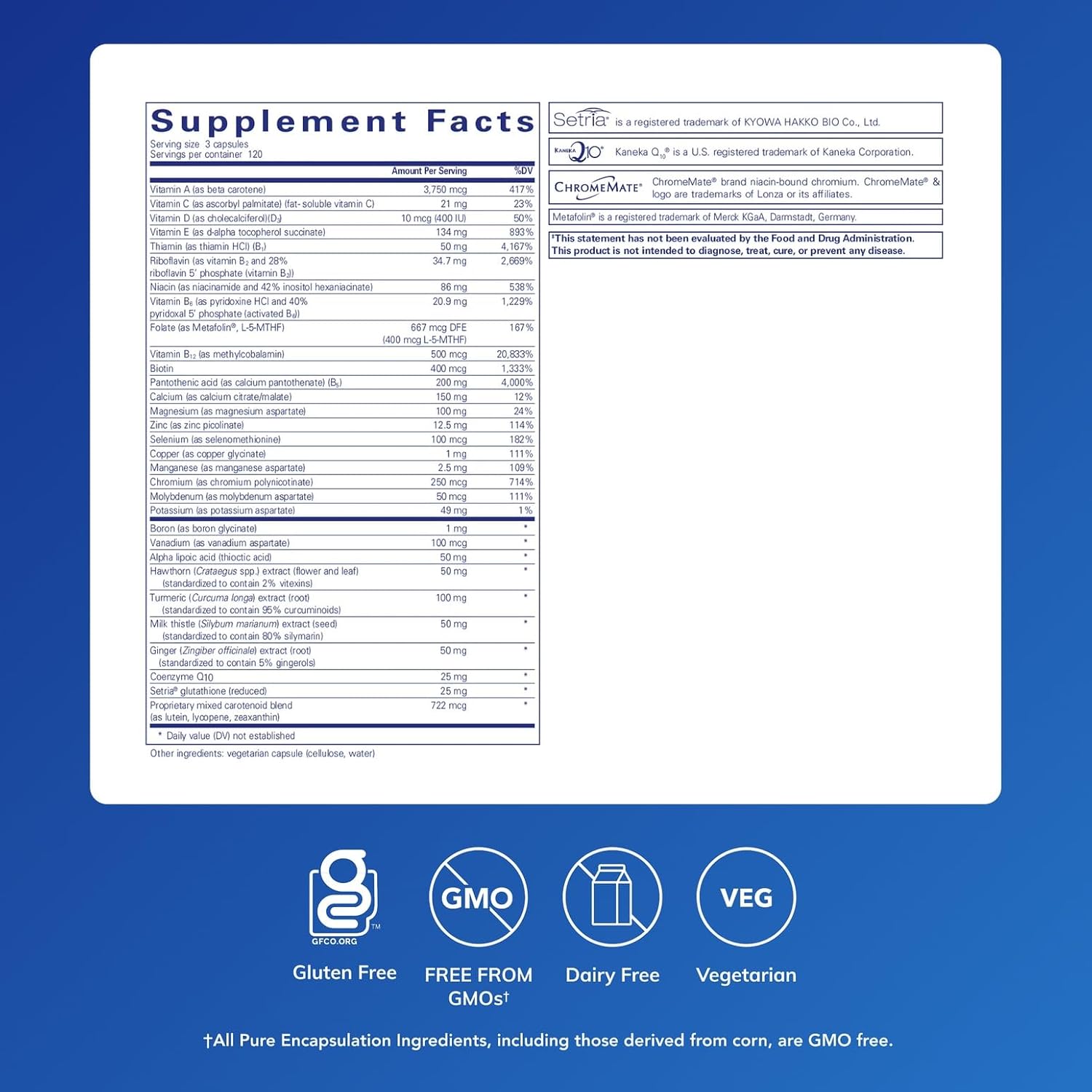 Pure Encapsulations UltraNutrient - Multivitamínico y Minerales - 360 Cápsulas
