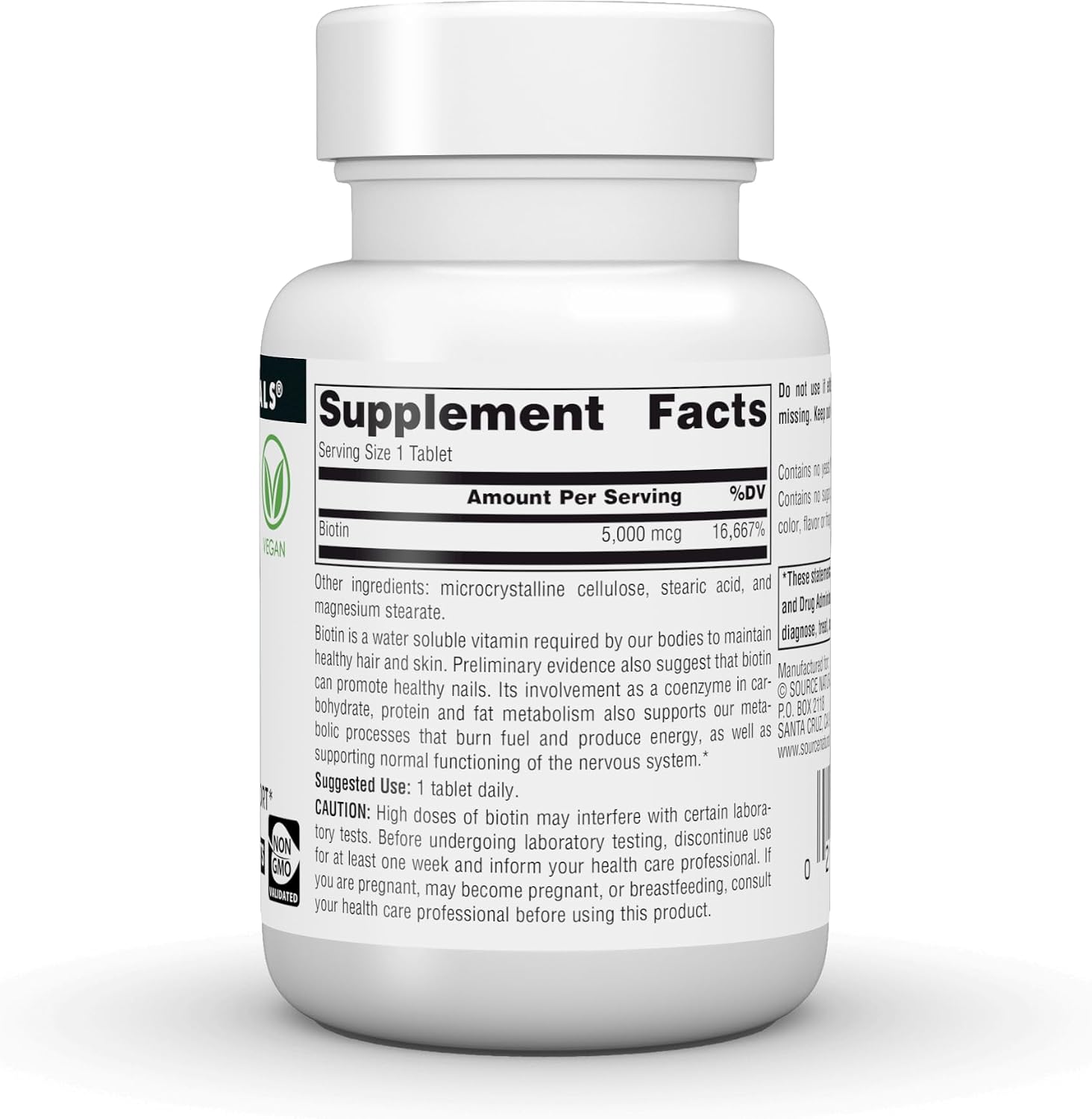 Source Naturals Biotina 5000 mcg - 120 Comprimidos