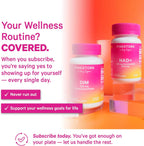 Pink Stork NAD+ Supplement for Women Over 30 | 500 mg Nicotinamide Riboside NR | 30 Cápsulas